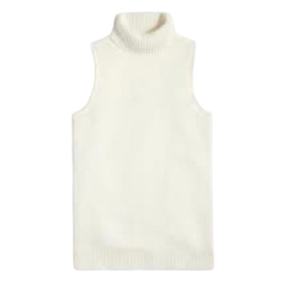 J. Crew Sweaters - J. Crew Cream Sleeveless Turtleneck Sweater